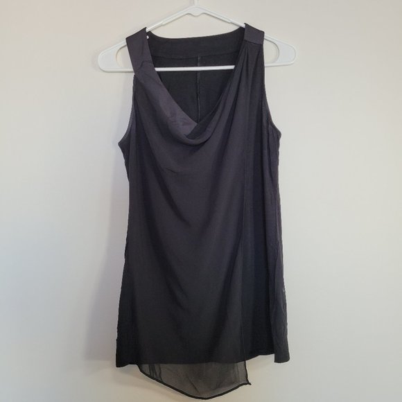 White House Black Market Tops - BHWM Drapy Black Sleeveless Top